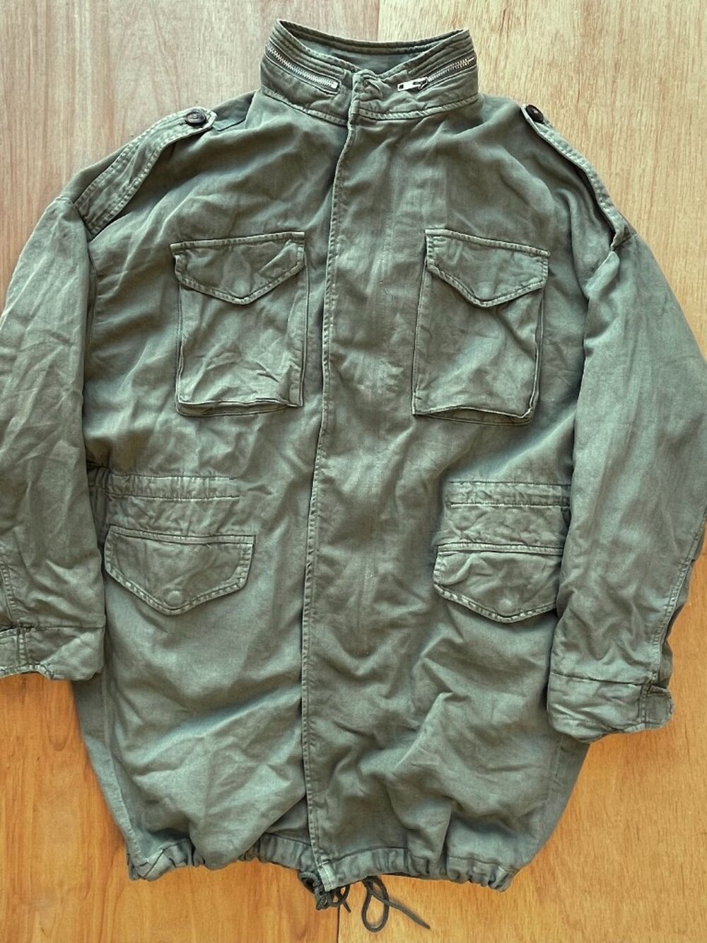 SANDRINE ROSE MILITARY STYLE FIELD JACKET WOMEN’S sz S Moss Green